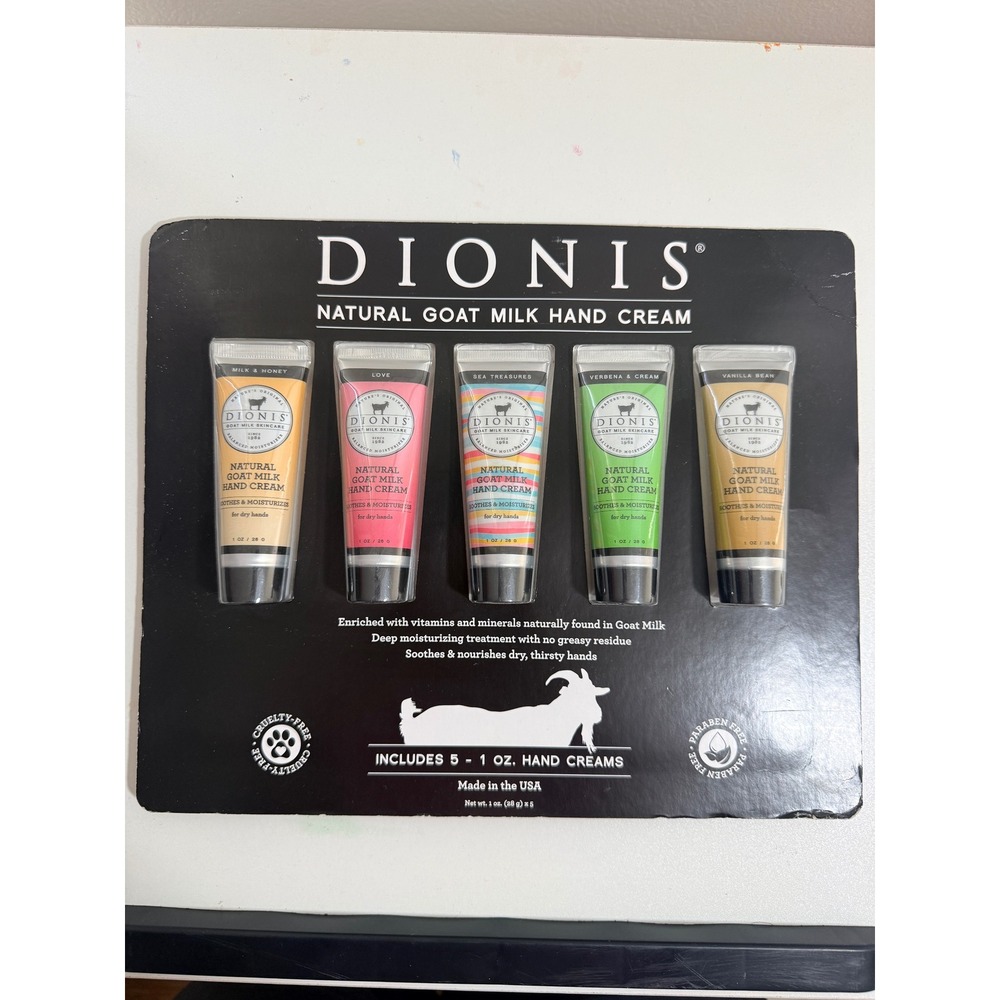 Dionis Hand Cream Set Unisex 5x1oz Multicolor New Goat Milk Skincare Gift Set